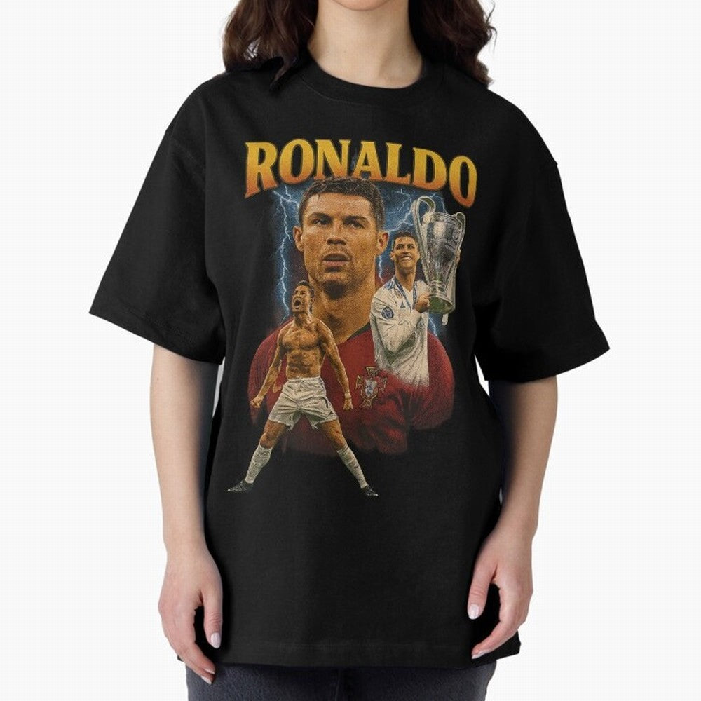 Cristiano Ronaldo CR7 Retro clothing | Vintage Football Legend Oversized T-Shirt Bring a Champion Mindset to the FIFA World Cup 2026 Journey through Messi and Cristiano Ronaldo Highlights, Argentina Pride, Vintage Soccer Flavor, Modern Football