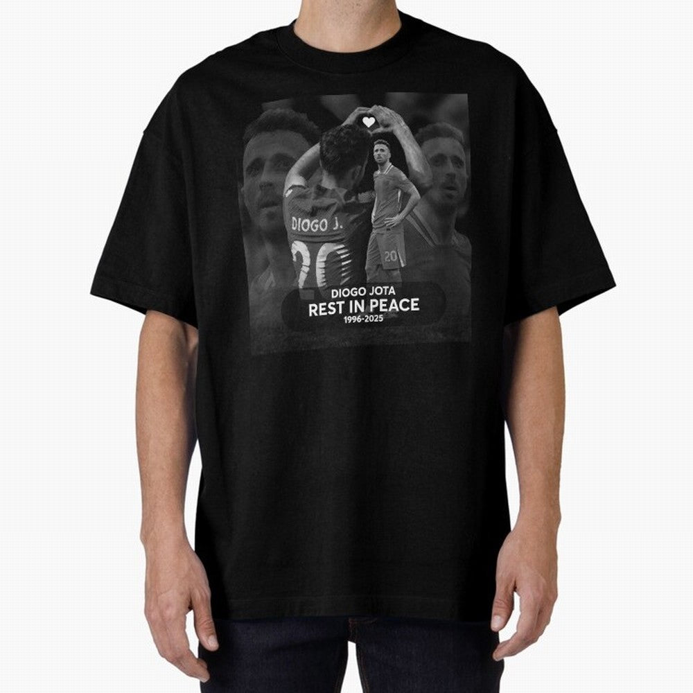 Diogo Jota rest in peace Oversized T-Shirt Join Supporters Worldwide for FIFA World Cup 2026 USA Canada Mexico for Fans of Mbappe and Neymar and Brazil, Portugal and Argentina, Bringing Champion Mindset, Group Stage Buzz, Knockout Tension and