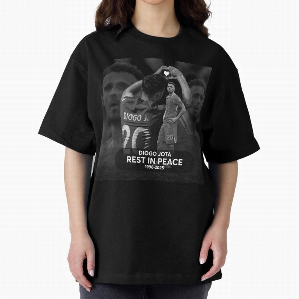 Diogo Jota rest in peace Oversized T-Shirt Join Supporters Worldwide for FIFA World Cup 2026 USA Canada Mexico for Fans of Mbappe and Neymar and Brazil, Portugal and Argentina, Bringing Champion Mindset, Group Stage Buzz, Knockout Tension and