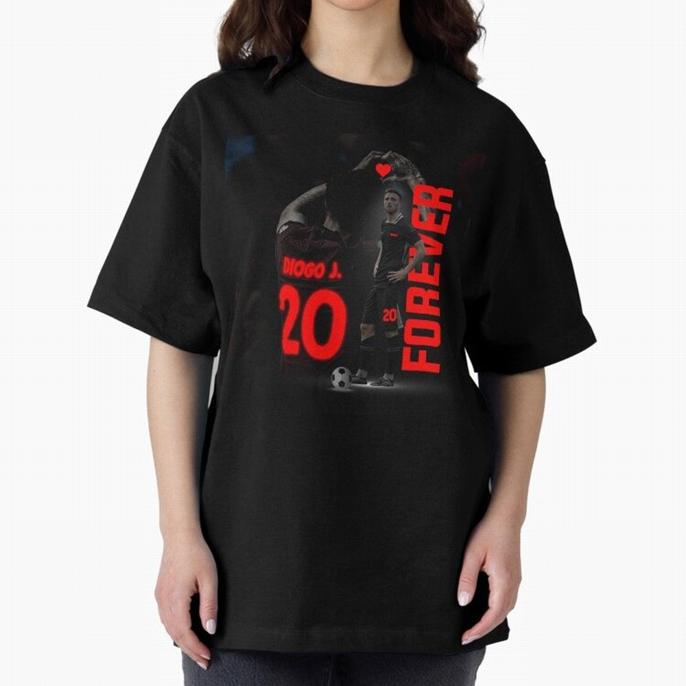 Diogo jota forever Oversized T-Shirt Embrace FIFA World Cup 2026 for Fans of Neymar, Haaland and Cristiano Ronaldo and Netherlands, Bringing Vintage Soccer Flavor, Modern Football Stars, National Flags and Final Night Emotion; Created for Match Day