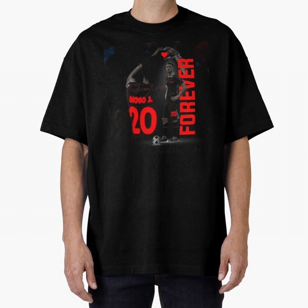 Diogo jota forever Oversized T-Shirt Embrace FIFA World Cup 2026 for Fans of Neymar, Haaland and Cristiano Ronaldo and Netherlands, Bringing Vintage Soccer Flavor, Modern Football Stars, National Flags and Final Night Emotion; Created for Match Day