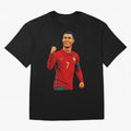 Cristiano Ronaldo Goal Pop Art Oversized T-Shirt Turn Every Weekend Toward FIFA World Cup 2026 Made for Mbappe, Argentina and Brazil Energy, Match Day Excitement, Supporter Culture, Golden Goals and Global Football Passion; Ideal for Passionate