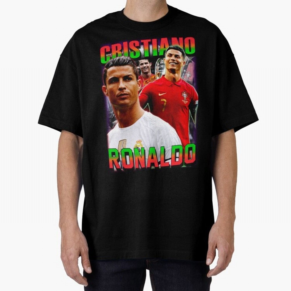 Cristiano Ronaldo Graphic Oversized T-Shirt Experience the FIFA World Cup 2026 Group Stage Journey through Messi and Cristiano Ronaldo Highlights, Argentina and Brazil Pride, Soccer Culture, Superstar Moments, National Team Dreams and Competitive