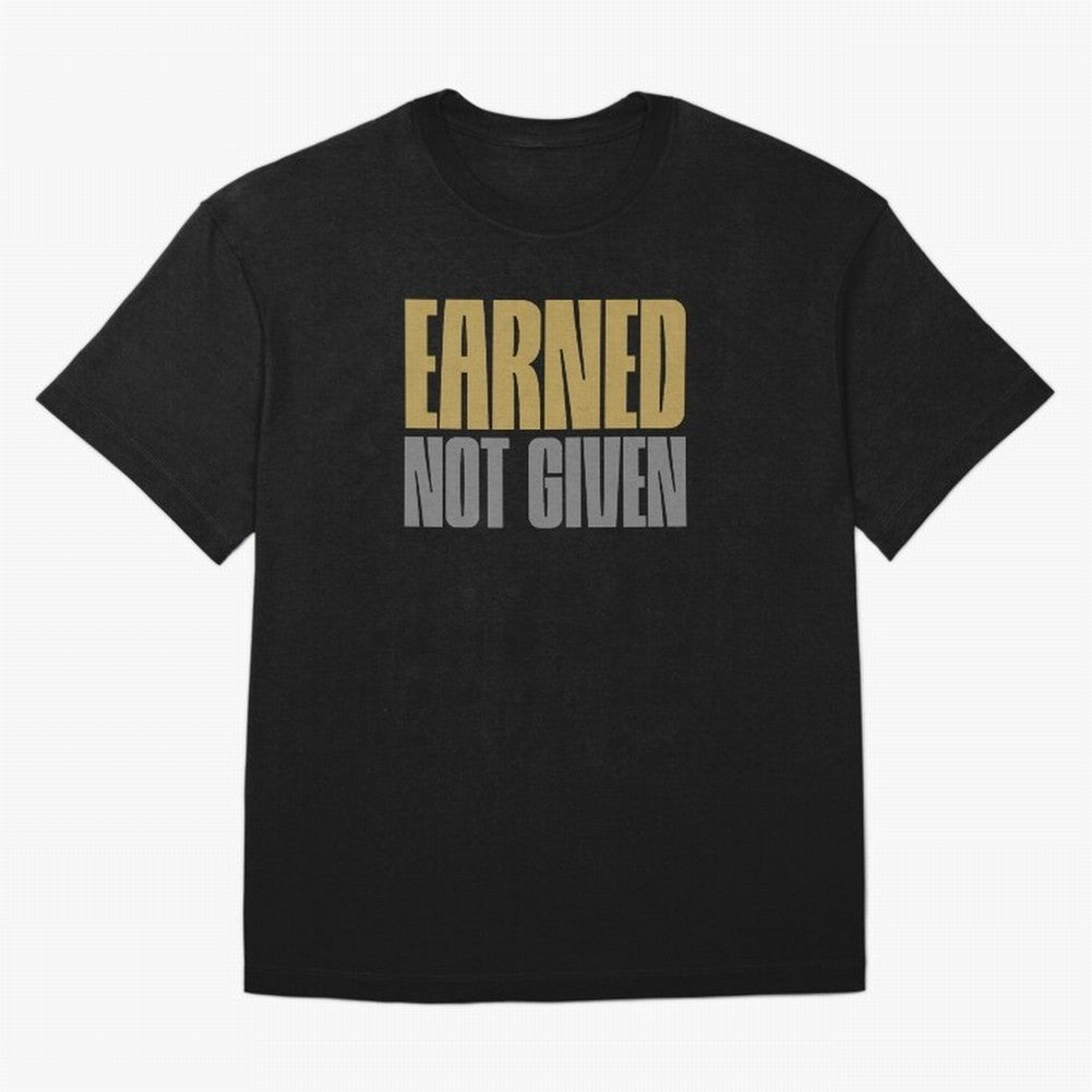 Earned not given Oversized T-Shirt Stand with FIFA World Cup 2026 Group Stage for Fans of Messi, Neymar and Mbappe and Brazil, Bringing Supporter Pride, Iconic Celebrations, Legendary Names and Global Match Day Energy; Made for Collectors Who Enjoy