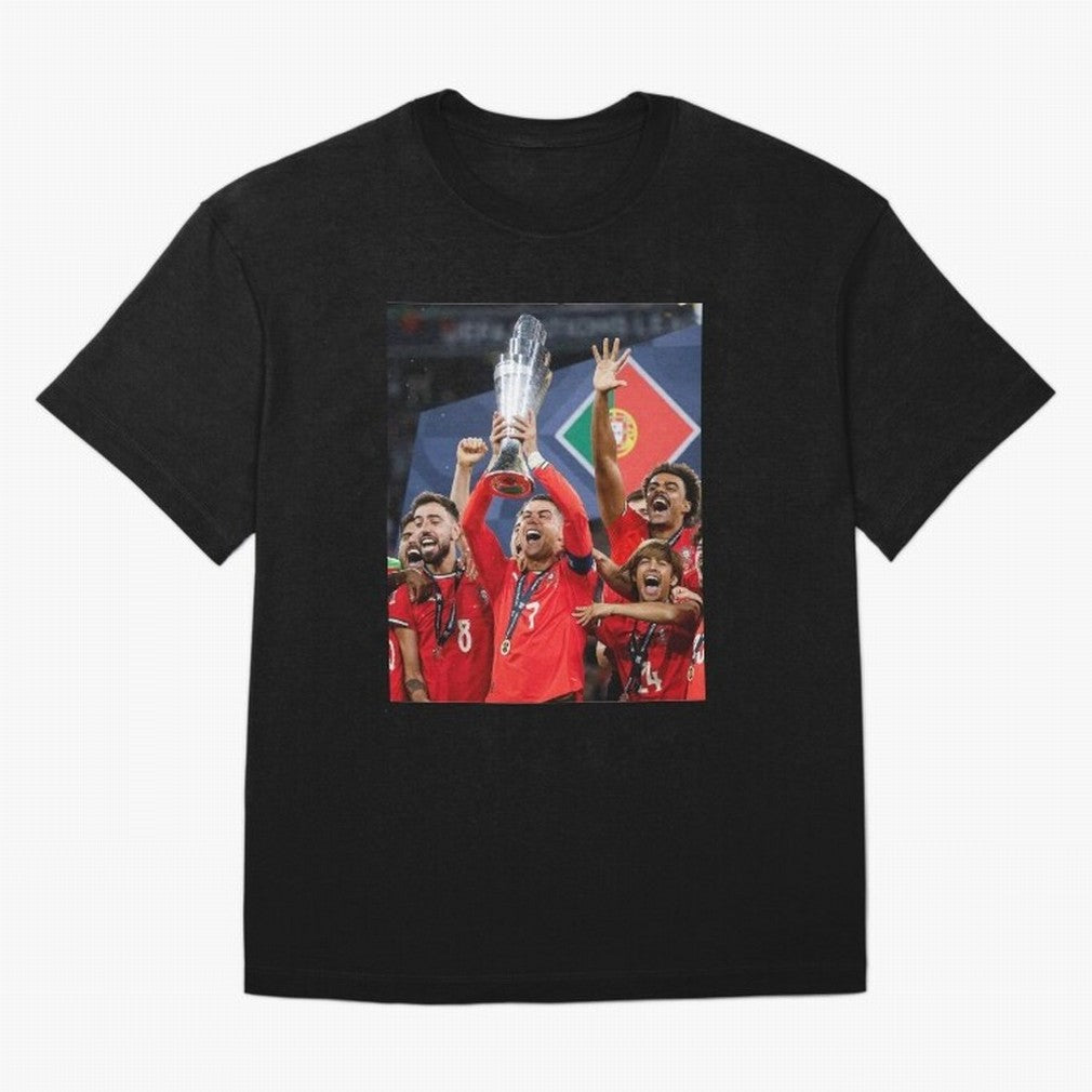 Portugal Football Team | 2025 Champions | Illustration Drawing Oversized T-Shirt Get Ready for FIFA World Cup 2026 Group Stage for Fans of Mbappe and Portugal, Bringing Football History, Final Match Energy, Crowd Noise and Once in a Lifetime