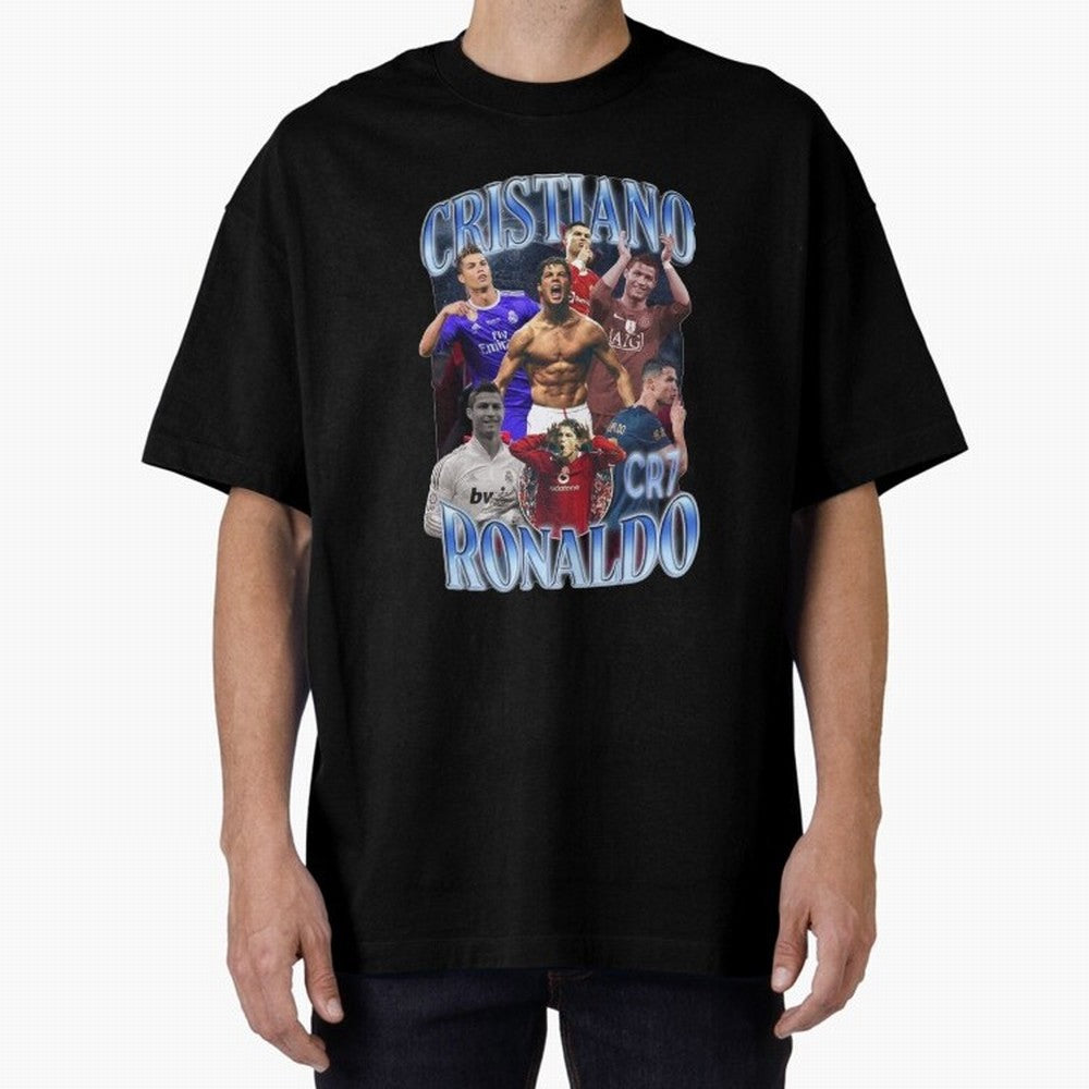 Cristiano Ronaldo GOAT Oversized T-Shirt Celebrate the Road through FIFA World Cup 2026 Celebrating Messi, Argentina and Brazil Energy, Stadium Chants, National Pride, Trophy Dreams and Unforgettable Football Memories; Made for Collectors Who Enjoy