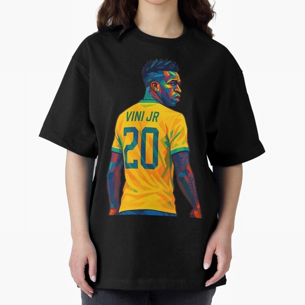 Vini Jr. Oversized T-Shirt Live for the Drama of Match Day Hype around FIFA World Cup 2026, Messi, Netherlands, Sports Nostalgia, International Competition, Famous Players and Unforgettable Victories; Ideal for Fans Who Follow Messi, Cristiano