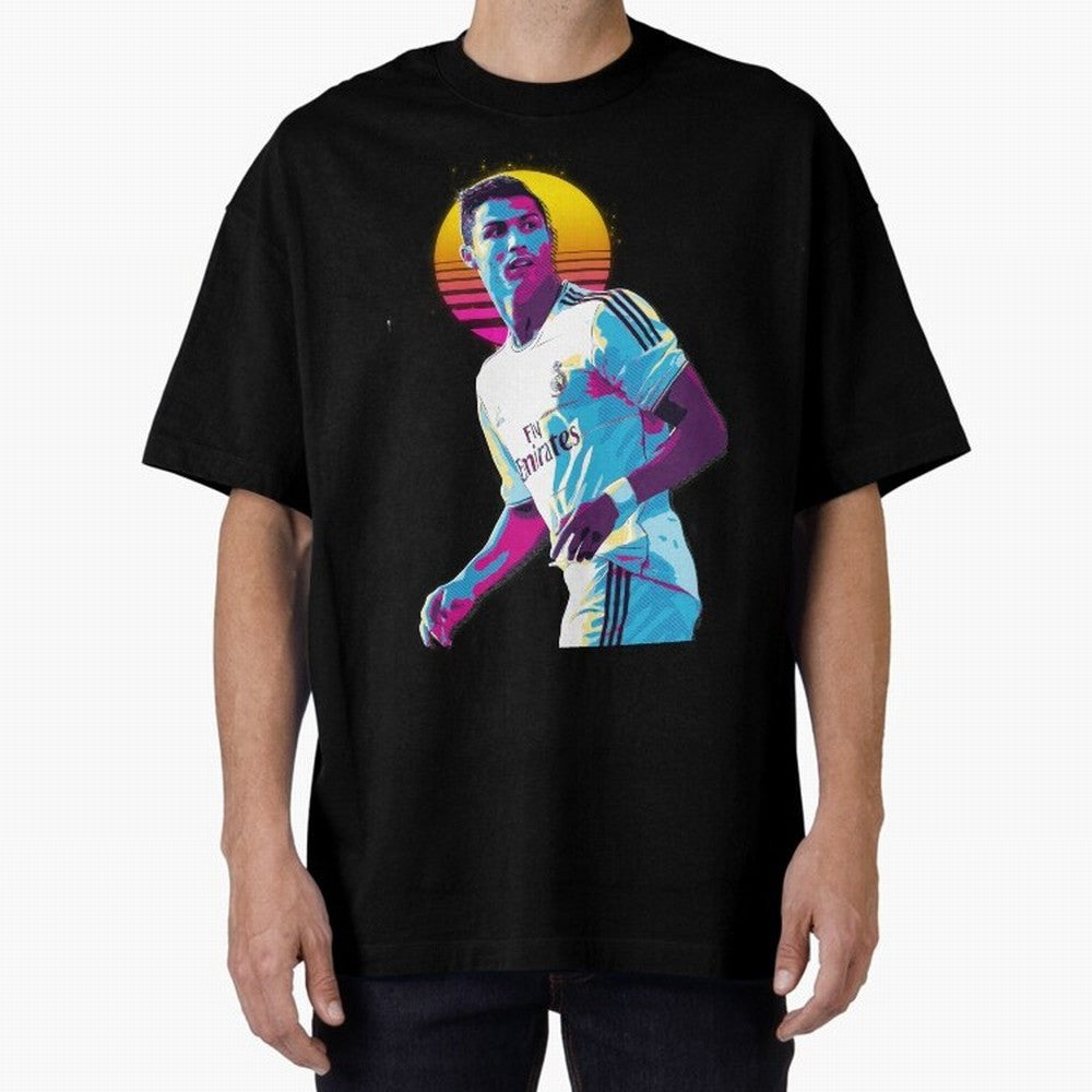 Christiano Ronaldo retro 2 Oversized T-Shirt Show Championship Spirit for FIFA World Cup 2026 Group Stage Featuring Mbappe, France Energy, Worldwide Fan Energy, Dramatic Goals, Stadium Lights and Championship Celebrations; Ideal for Fans Who Follow