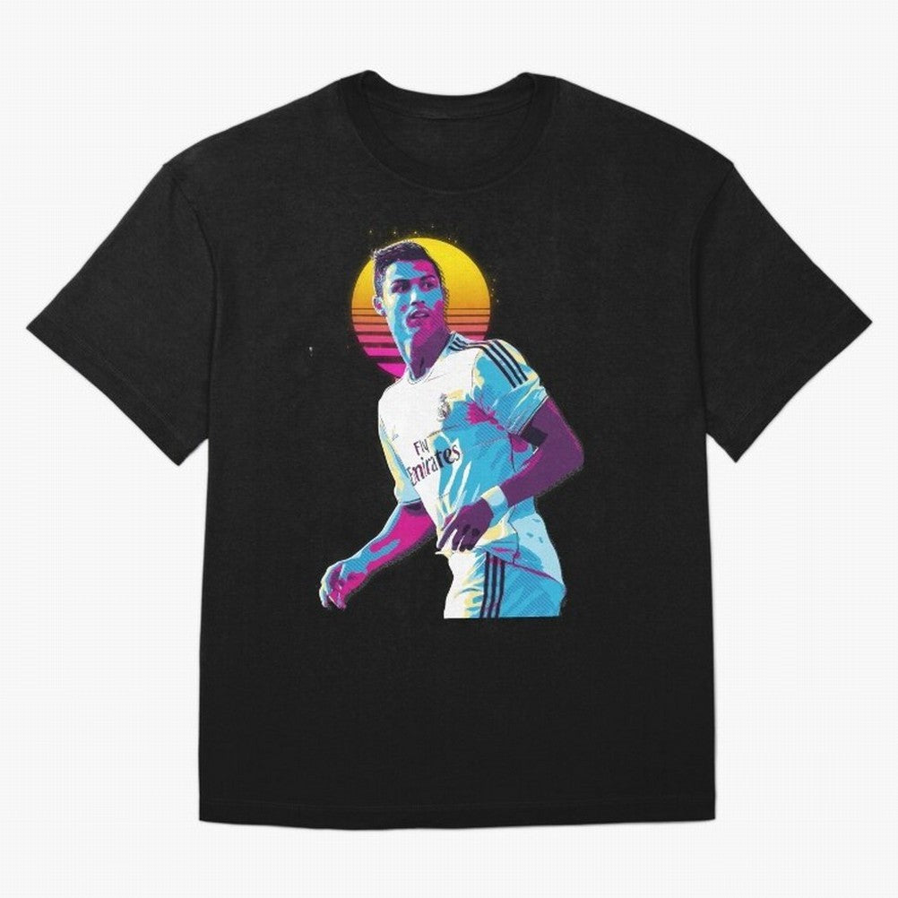 Christiano Ronaldo retro 2 Oversized T-Shirt Show Championship Spirit for FIFA World Cup 2026 Group Stage Featuring Mbappe, France Energy, Worldwide Fan Energy, Dramatic Goals, Stadium Lights and Championship Celebrations; Ideal for Fans Who Follow