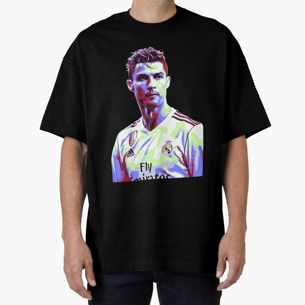 Ronaldo - retro Oversized T-Shirt Celebrate Football Heritage in Global Football Passion for FIFA World Cup 2026 Group Stage, Inspired by Cristiano Ronaldo, Haaland and CR7, Argentina and Brazil, Tournament Hype, Historic Matchups, Family Viewing