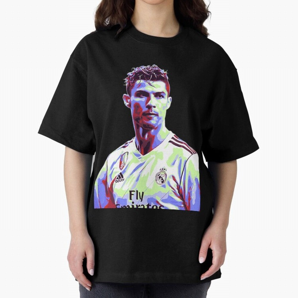 Ronaldo - retro Oversized T-Shirt Celebrate Football Heritage in Global Football Passion for FIFA World Cup 2026 Group Stage, Inspired by Cristiano Ronaldo, Haaland and CR7, Argentina and Brazil, Tournament Hype, Historic Matchups, Family Viewing