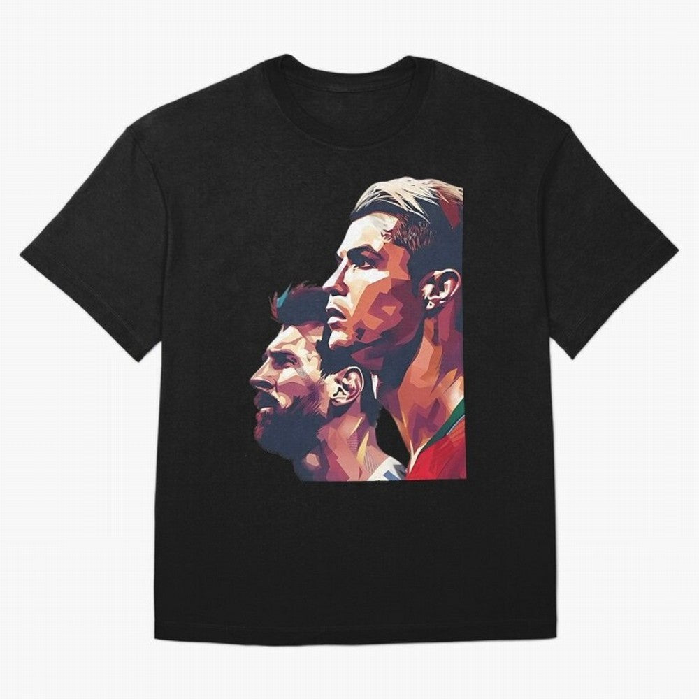 ronaldo and messi - Goat Oversized T-Shirt Celebrate Football Dreams Across Global Football Passion for FIFA World Cup 2026 Group Stage, Driven by Messi, Neymar and Mbappe, Brazil, Portugal and Argentina, Goal Celebration Energy, Supporter