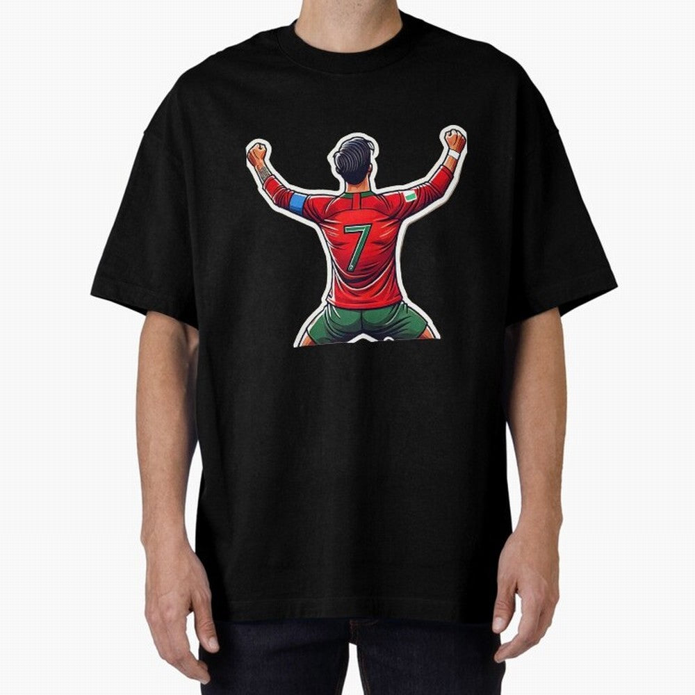 Ronaldo 7 Oversized T-Shirt Follow Every Goal of Global Football Passion for FIFA World Cup 2026 USA Canada Mexico, Inspired by Neymar, Haaland and Cristiano Ronaldo, England, Worldwide Fan Energy, Dramatic Goals, Stadium Lights and Championship