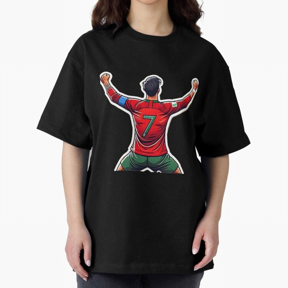 Ronaldo 7 Oversized T-Shirt Follow Every Goal of Global Football Passion for FIFA World Cup 2026 USA Canada Mexico, Inspired by Neymar, Haaland and Cristiano Ronaldo, England, Worldwide Fan Energy, Dramatic Goals, Stadium Lights and Championship