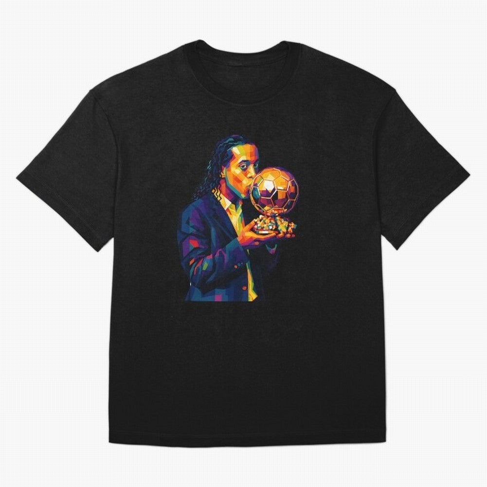 Ronaldinho Wpap Art Oversized T-Shirt Bring Match Day Fire to FIFA World Cup 2026 Connected to Haaland, France and Portugal Energy, Fan Favorite Moments, National Team Passion, Big Match Drama and Soccer History; Made for Die Hard Supporters,