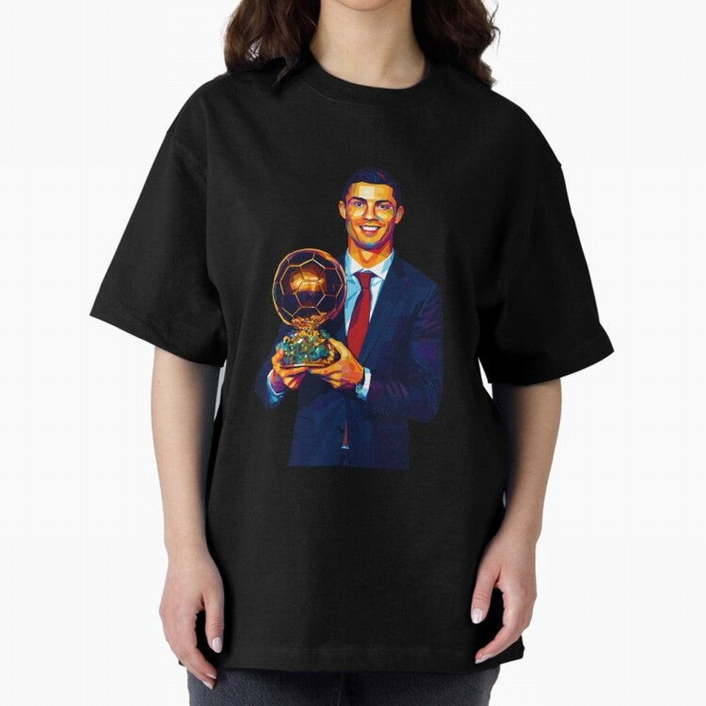 Cristiano Ronaldo Wpap Art Oversized T-Shirt Follow Every Goal of FIFA World Cup 2026 Group Stage Celebrating Cristiano Ronaldo, France Energy, Classic Soccer Heritage, Championship Pressure, Fan Loyalty and International Pride; Made for Die Hard