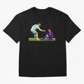 Cristiano Ronaldo & Messi Wpap Art Oversized T-Shirt Mark the FIFA World Cup 2026 USA Canada Mexico Journey through Messi Highlights, France Pride, Championship Spirit, Famous Goals, Roaring Crowds and International Football Unity; Perfect for