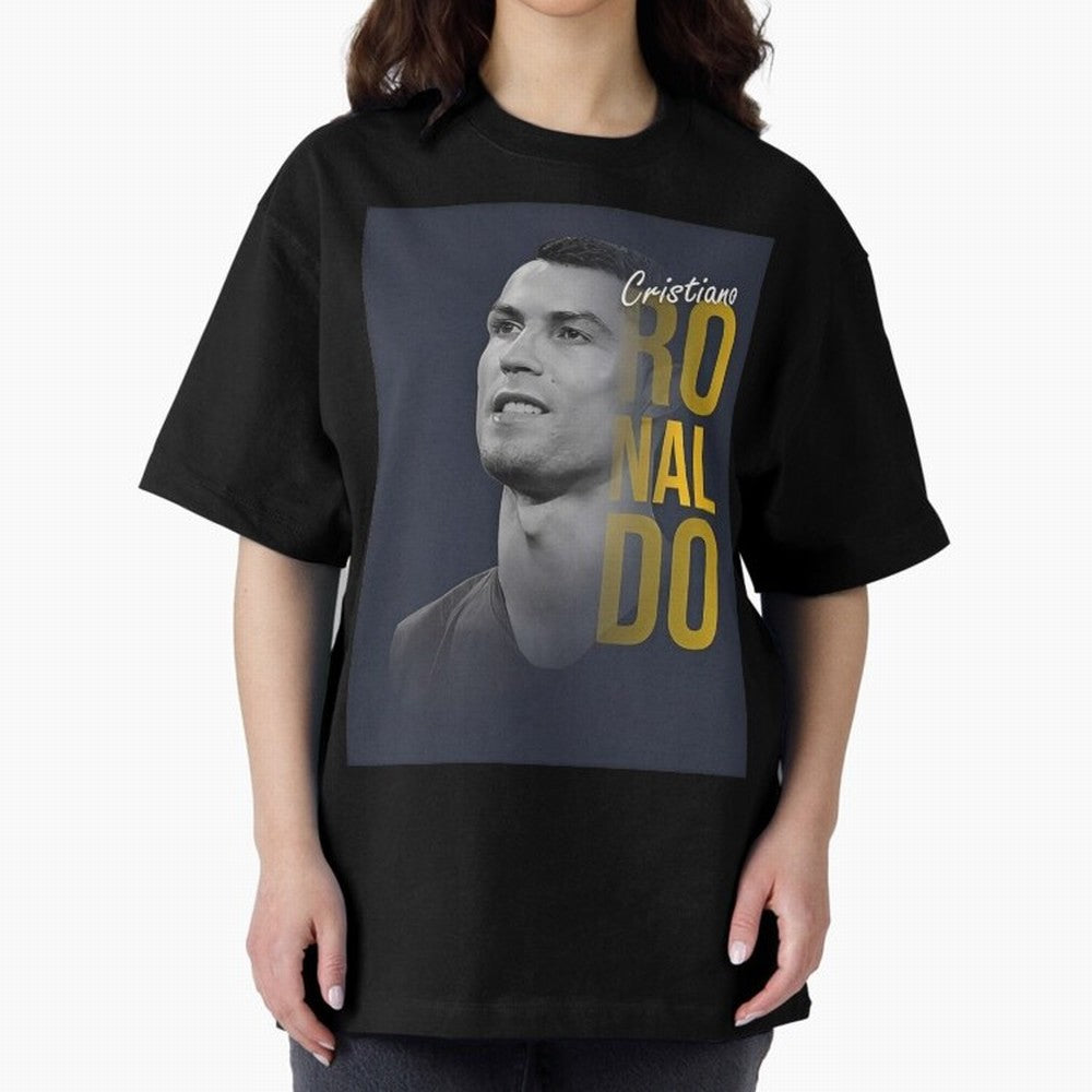 CR7 Oversized T-Shirt Cheer through Every Moment of Global Football Passion for FIFA World Cup 2026 USA Canada Mexico, Capturing Neymar, Haaland and Cristiano Ronaldo, Spain and Netherlands, Sports Nostalgia, International Competition, Famous