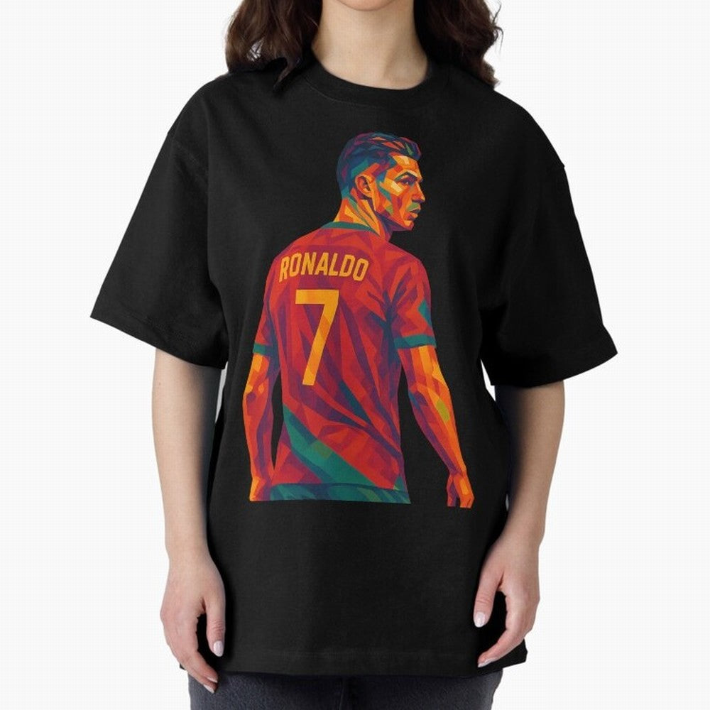Cristiano Ronaldo Oversized T-Shirt Bring Global Tournament Vibes to Global Football Passion for FIFA World Cup 2026 Group Stage, Celebrating Messi and Cristiano Ronaldo, Portugal, Football Festival Excitement, Trophy Ambitions, Country Rivalries