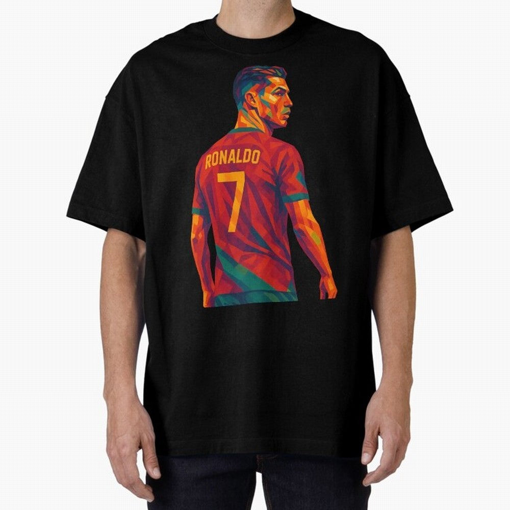Cristiano Ronaldo Oversized T-Shirt Bring Global Tournament Vibes to Global Football Passion for FIFA World Cup 2026 Group Stage, Celebrating Messi and Cristiano Ronaldo, Portugal, Football Festival Excitement, Trophy Ambitions, Country Rivalries