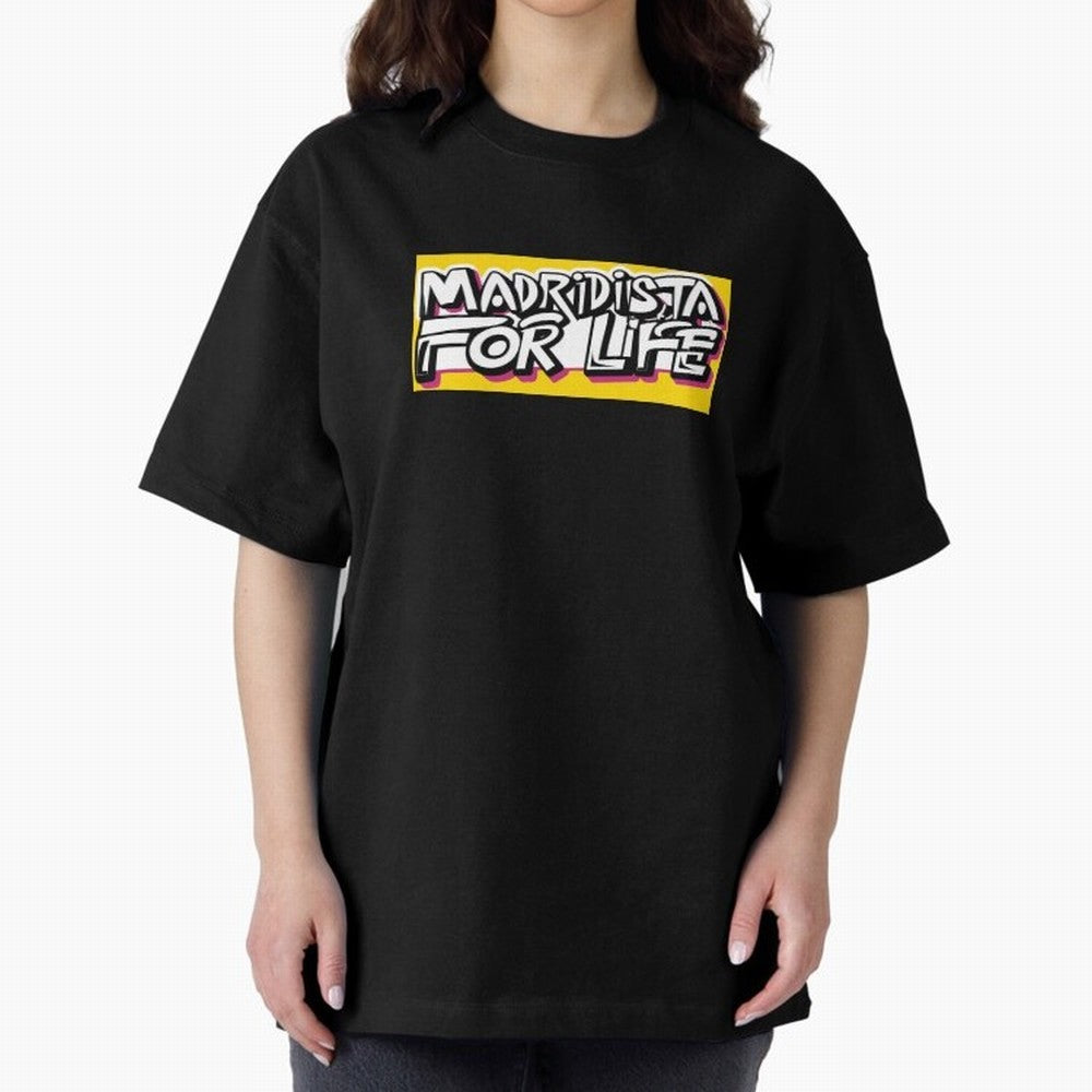 Madridista for Life Oversized T-Shirt Cheer through Every Moment of FIFA World Cup 2026 USA Canada Mexico Spirit, Inspired by France, Neymar, Haaland and Cristiano Ronaldo, Worldwide Fan Energy, Dramatic Goals, Stadium Lights and Championship