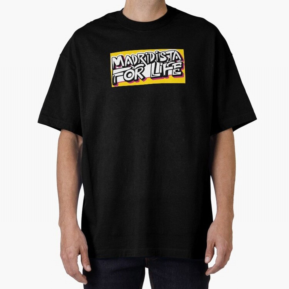 Madridista for Life Oversized T-Shirt Cheer through Every Moment of FIFA World Cup 2026 USA Canada Mexico Spirit, Inspired by France, Neymar, Haaland and Cristiano Ronaldo, Worldwide Fan Energy, Dramatic Goals, Stadium Lights and Championship