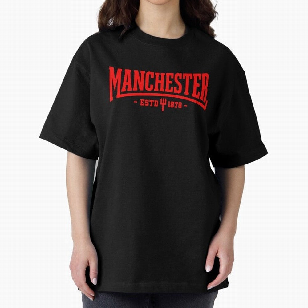 Manchester United 1878 Oversized T-Shirt Remember Iconic Moments from FIFA World Cup 2026 Group Stage Spirit, Driven by Portugal, Messi, CR7 and Mbappe, Stadium Memories, Football Loyalty, International Chants and Championship Tradition; Perfect