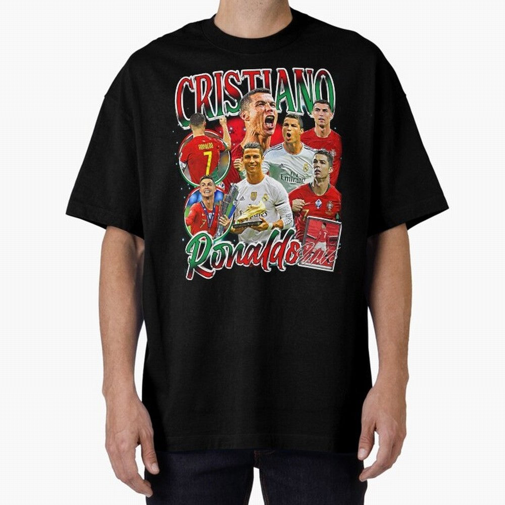 Cristiano Ronaldo Premium Quality Oversized T-Shirt Capture Stadium Memories from FIFA World Cup 2026 for Fans of Messi, Neymar and Mbappe and Germany, Bringing Supporter Pride, Iconic Celebrations, Legendary Names and Global Match Day Energy;