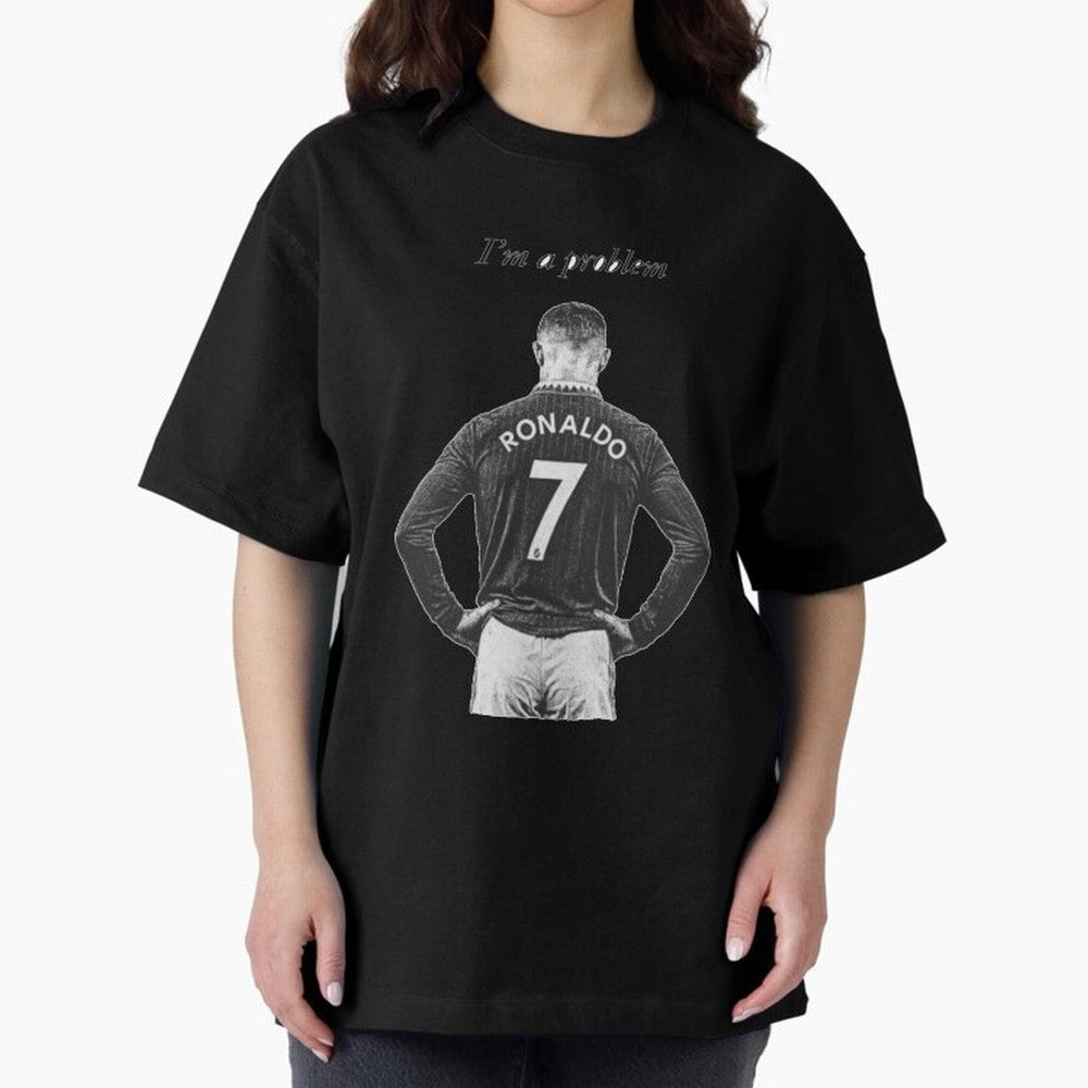 Ronaldo Problem Oversized T-Shirt Get Ready for FIFA World Cup 2026 for Fans of CR7 and Messi and Argentina and Brazil, Bringing Football History, Final Match Energy, Crowd Noise and Once in a Lifetime Moments; Created for Match Day Parties, Soccer