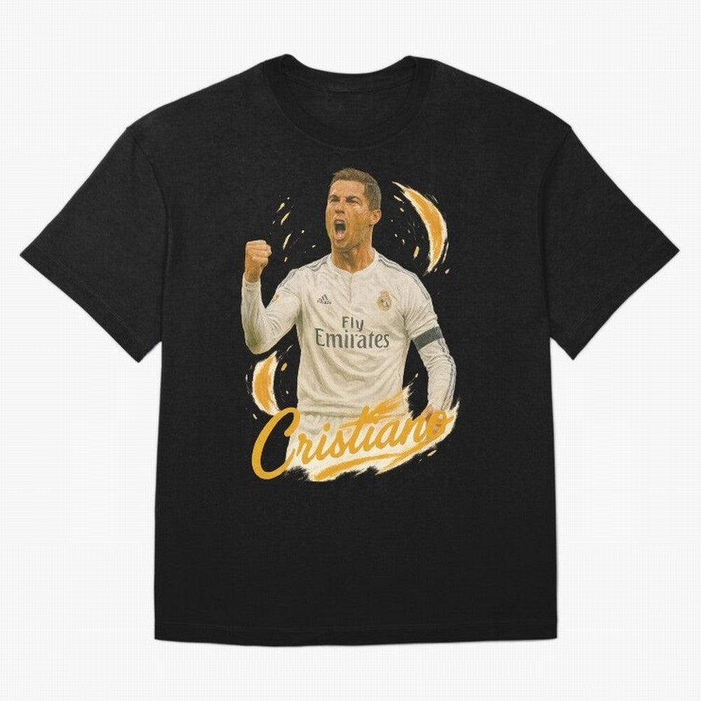 Cristiano Ronaldo Madrid Art - Iconic Soccer Legend Tribute Oversized T-Shirt Celebrate Global Passion for FIFA World Cup 2026 Built around Neymar, France Energy, Champion Mindset, Group Stage Buzz, Knockout Tension and Passionate Fan Culture;