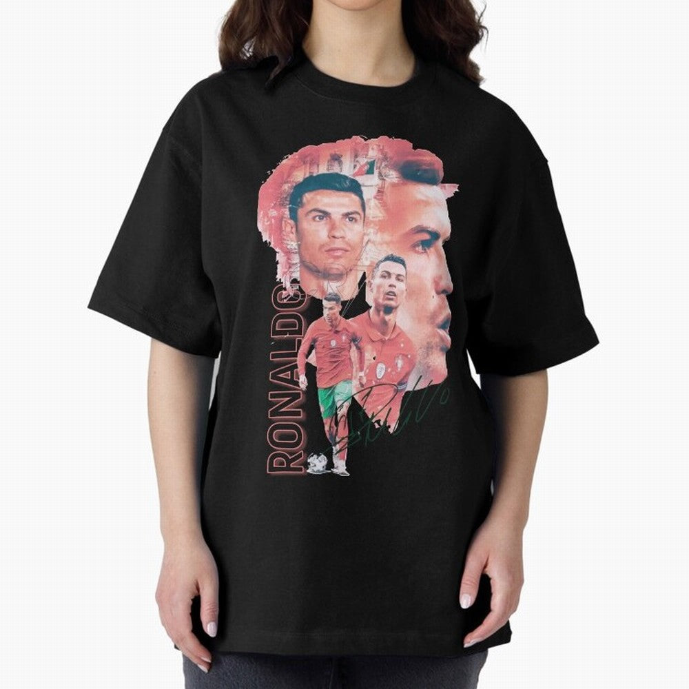 Cristiano Ronaldo Design Oversized T-Shirt Show Love for Legendary Goals in FIFA World Cup 2026 USA Canada Mexico Featuring Messi, England and Germany Energy, Football Passion, Legendary Performances, Festival Vibes and Supporter Community; Ideal