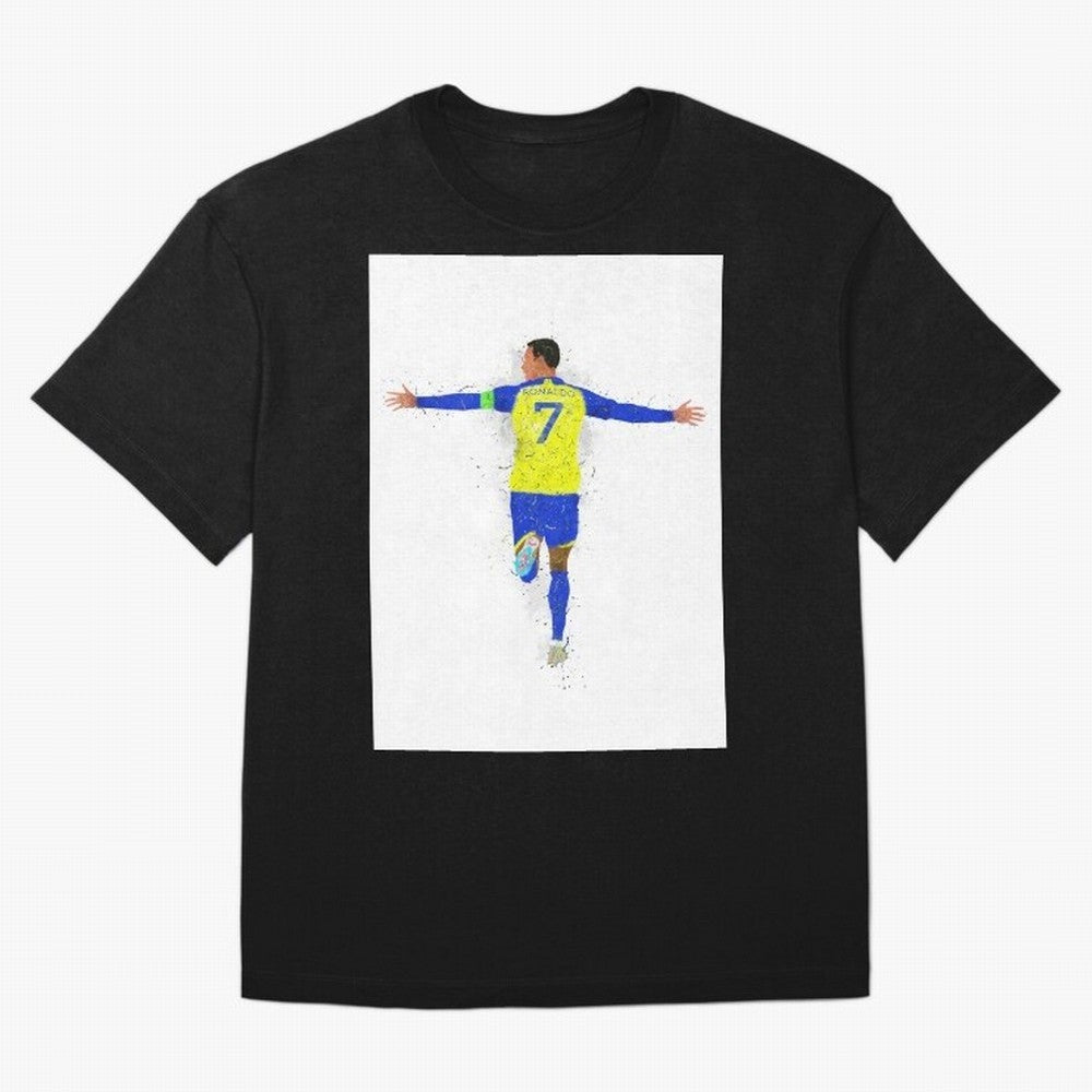 Cristiano Ronaldo Al Nassr Football Oversized T-Shirt Celebrate Global Passion for the FIFA World Cup 2026 Group Stage Journey through CR7 and Messi Highlights, France and Portugal Pride, Supporter Pride, Iconic Celebrations, Legendary Names and