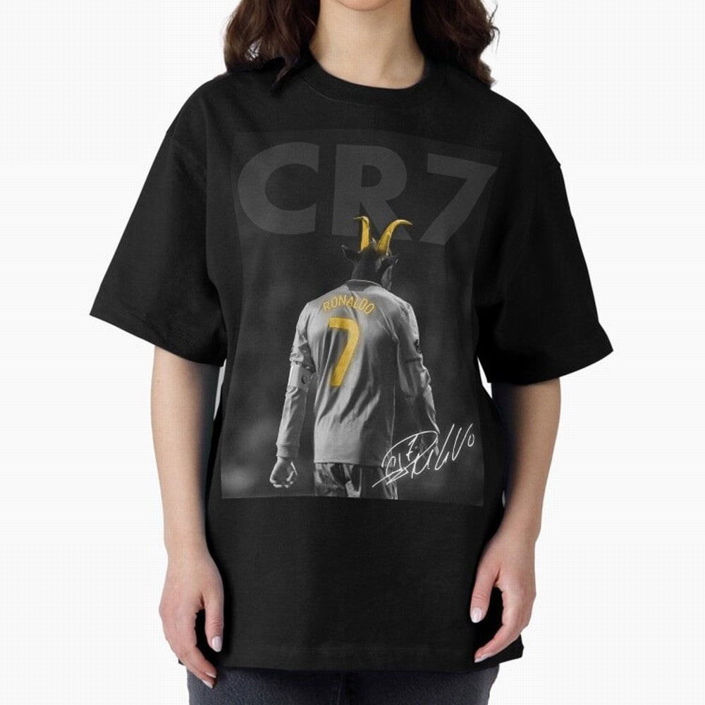 CR7 The Goat Poster Oversized T-Shirt Bring Match Day Fire to Global Football Passion for FIFA World Cup 2026 USA Canada Mexico, Built around CR7, England and Germany, Global Supporter Spirit, Legendary Goals, National Colors and Tournament