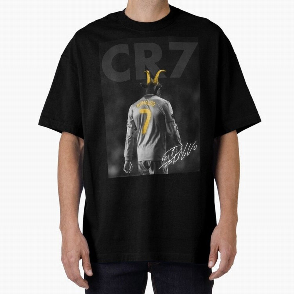 CR7 The Goat Poster Oversized T-Shirt Bring Match Day Fire to Global Football Passion for FIFA World Cup 2026 USA Canada Mexico, Built around CR7, England and Germany, Global Supporter Spirit, Legendary Goals, National Colors and Tournament