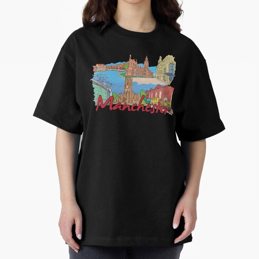 Manchester Oversized T-Shirt Remember FIFA World Cup 2026 for Fans of Mbappe and Neymar and England and Germany, Bringing Sports Nostalgia, International Competition, Famous Players and Unforgettable Victories; Built for Supporters Chasing Trophy