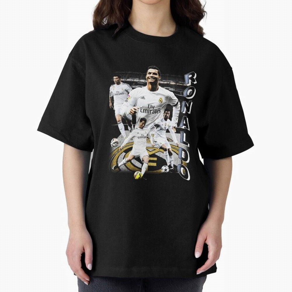 Cristiano Ronaldo Vintage Oversized T-Shirt Feel International Energy from the FIFA World Cup 2026 USA Canada Mexico Journey through CR7 Highlights, England, France and Netherlands Pride, Sports Nostalgia, International Competition, Famous Players