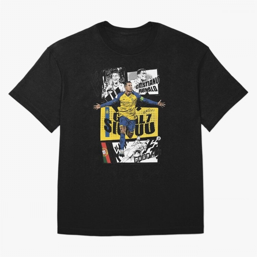 Cristiano Ronaldo CR7 Scorer Oversized T-Shirt Bring FIFA World Cup 2026 USA Canada Mexico Spirit, Made for England, Haaland, Vintage Soccer Flavor, Modern Football Stars, National Flags and Final Night Emotion; Made for Collectors Who Enjoy Iconic