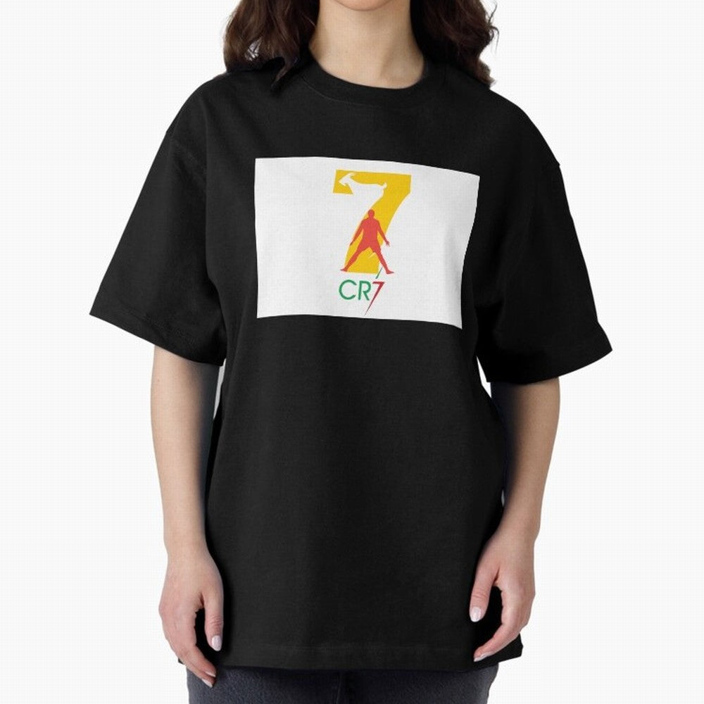 Ronaldo GOAT Oversized T-Shirt Make Every Match About FIFA World Cup 2026 for Fans of Messi, CR7 and Mbappe and Argentina and Brazil, Bringing Vintage Soccer Flavor, Modern Football Stars, National Flags and Final Night Emotion; Perfect for People