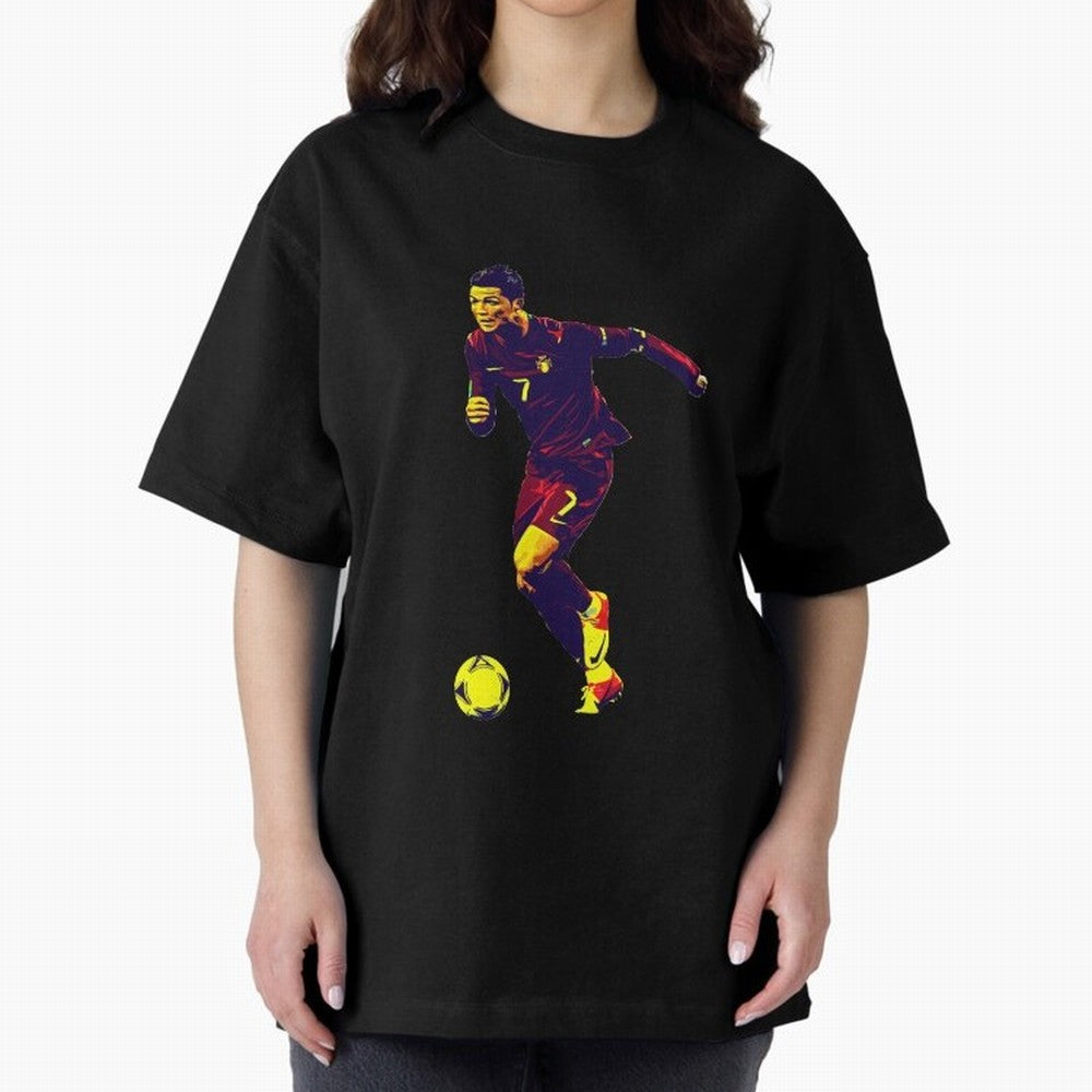 Cristianno Ronaldo Oversized T-Shirt Celebrate Classic Football Spirit in the FIFA World Cup 2026 Group Stage Journey through Haaland Highlights, Argentina, France and Brazil Pride, Worldwide Fan Energy, Dramatic Goals, Stadium Lights and