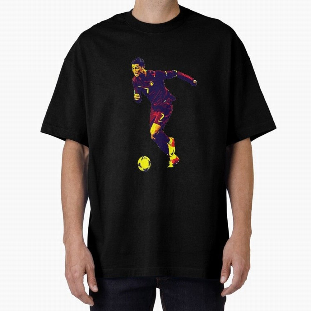 Cristianno Ronaldo Oversized T-Shirt Celebrate Classic Football Spirit in the FIFA World Cup 2026 Group Stage Journey through Haaland Highlights, Argentina, France and Brazil Pride, Worldwide Fan Energy, Dramatic Goals, Stadium Lights and