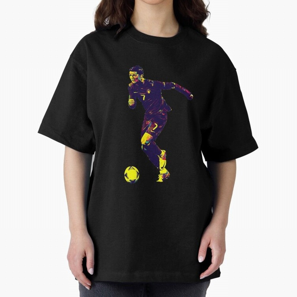 Cristiano Ronaldo Oversized T-Shirt Make Your Look Match FIFA World Cup 2026 Filled with Messi, Neymar and Mbappe, England, France and Netherlands Energy, Stadium Chants, National Pride, Trophy Dreams and Unforgettable Football Memories; Great for