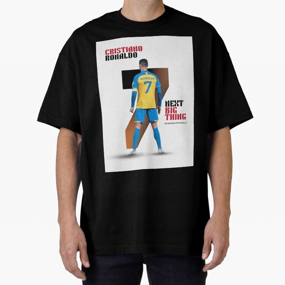 Cristiano Ronaldo Oversized T-Shirt Bring Trophy Dreams to Global Football Passion for FIFA World Cup 2026 Group Stage, Driven by Cristiano Ronaldo, France and Portugal, Soccer Culture, Superstar Moments, National Team Dreams and Competitive Fire;