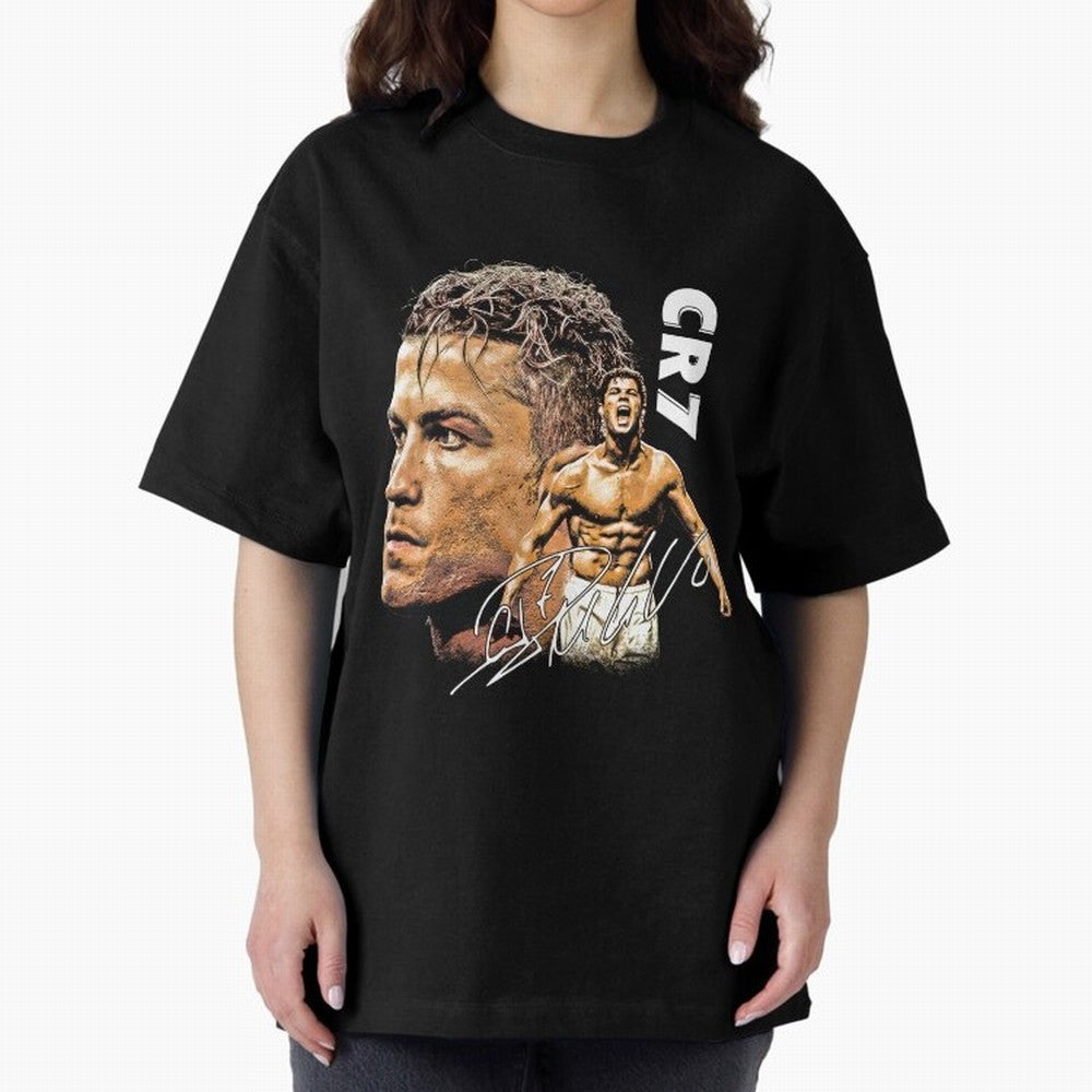 Cristiano Ronaldo Football Legend T-Shirt Oversized T-Shirt Bring Champion Energy into FIFA World Cup 2026 for Fans of CR7 and Spain and Netherlands, Bringing Retro Football Energy, Iconic Rivalries, Trophy Chase Drama and Stadium Atmosphere; Great