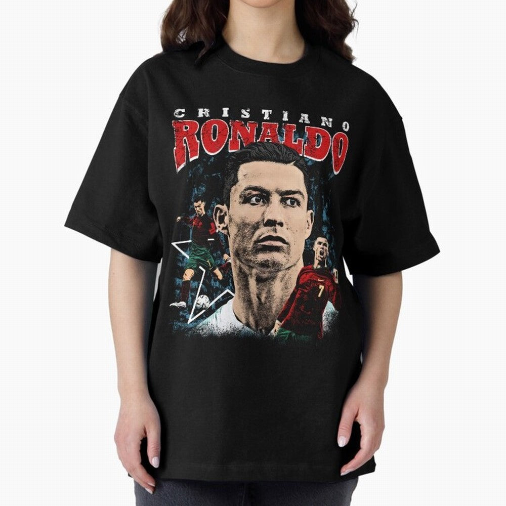 Cristiano Ronaldo CR7 Iconic T-Shirt Oversized T-Shirt Make Every Match About FIFA World Cup 2026 Group Stage Spirit, Filled with Brazil, Messi, Fan Favorite Moments, National Team Passion, Big Match Drama and Soccer History; Ideal for Fans Who