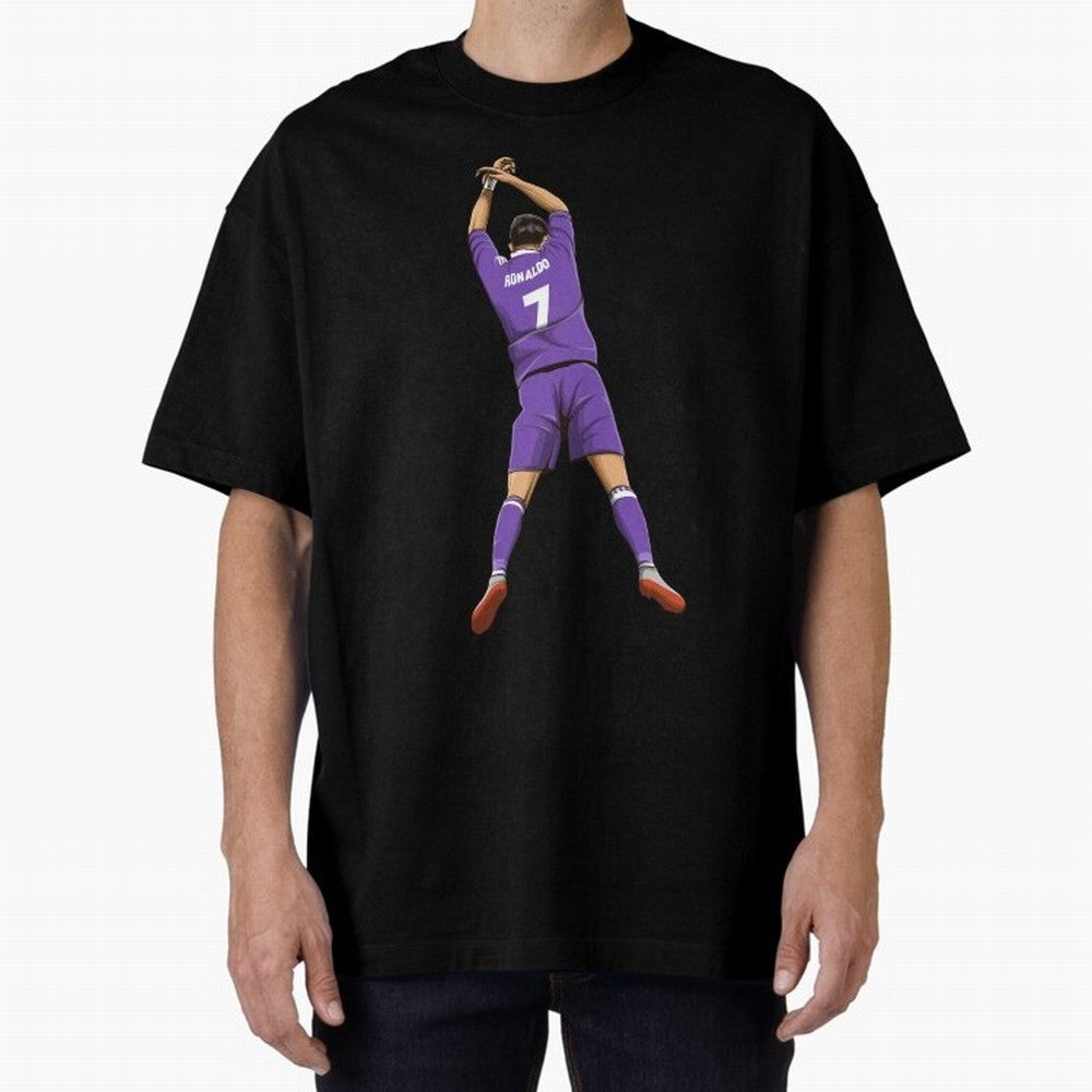 Cristiano Ronaldo Oversized T-Shirt Live for the Drama of Match Day Hype around FIFA World Cup 2026, Messi, England and Germany, Football Festival Excitement, Trophy Ambitions, Country Rivalries and Star Player Buzz; Great for Supporters Who Love