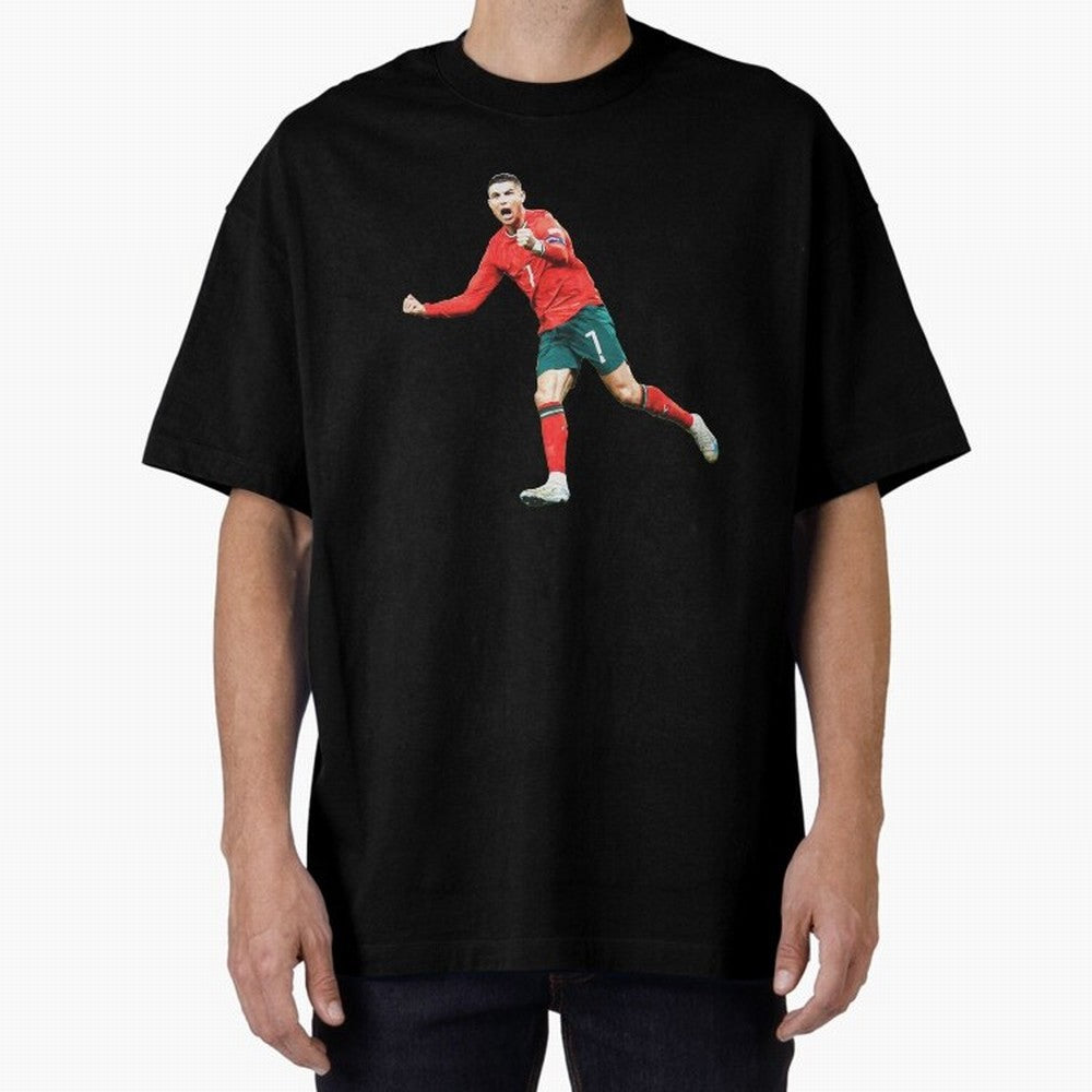 Cristiano Ronaldo Oversized T-Shirt Support the Legends of FIFA World Cup 2026 Group Stage for Fans of Messi and Spain and Netherlands, Bringing Match Day Excitement, Supporter Culture, Golden Goals and Global Football Passion; Ideal for Football