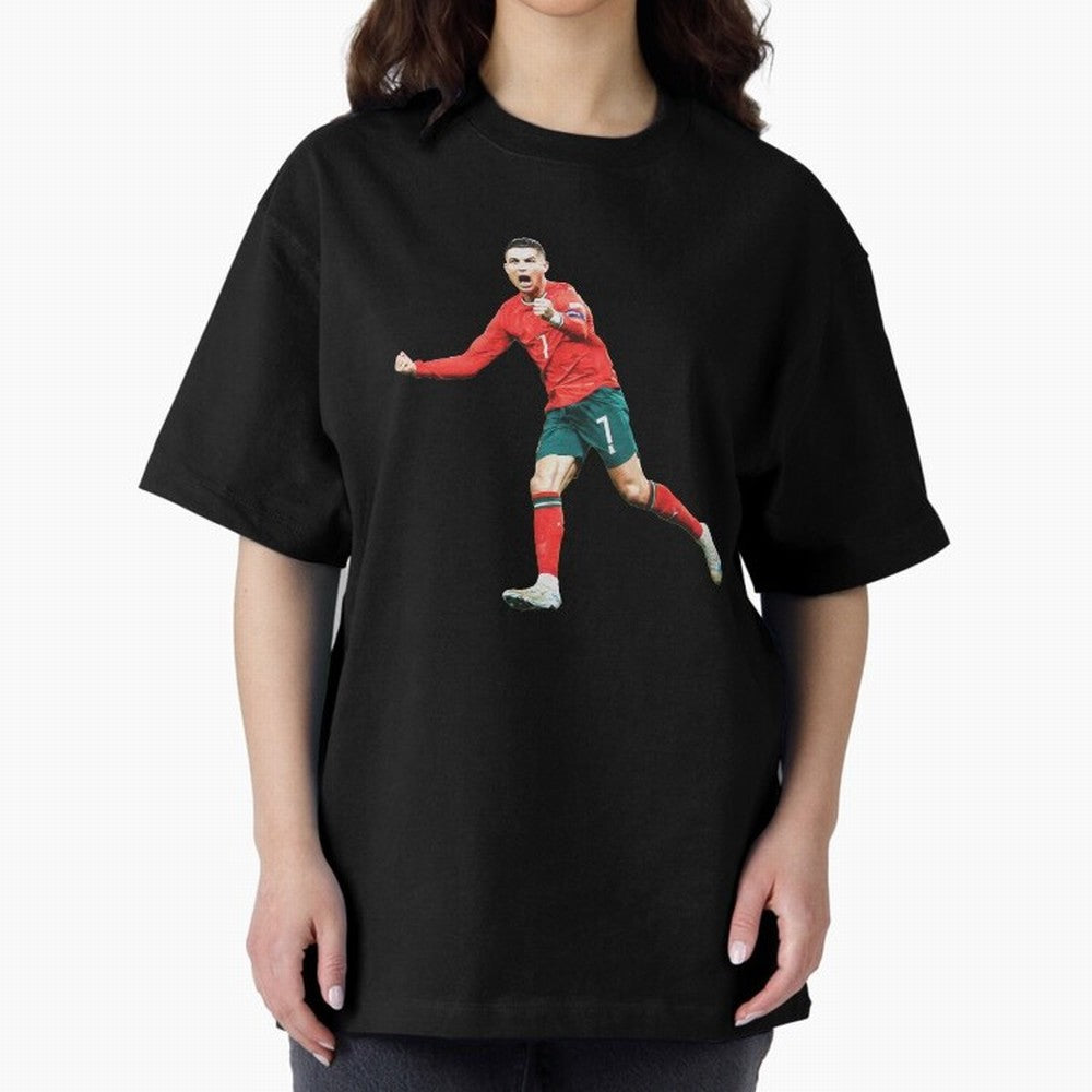 Cristiano Ronaldo Oversized T-Shirt Support the Legends of FIFA World Cup 2026 Group Stage for Fans of Messi and Spain and Netherlands, Bringing Match Day Excitement, Supporter Culture, Golden Goals and Global Football Passion; Ideal for Football
