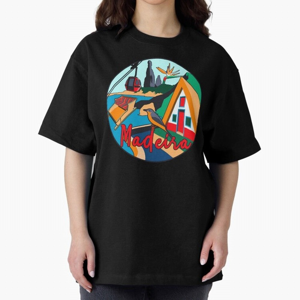Madeira Oversized T-Shirt Feel the Trophy Chase of FIFA World Cup 2026 Spirit, Centered on England, France and Netherlands, Cristiano Ronaldo, Supporter Pride, Iconic Celebrations, Legendary Names and Global Match Day Energy; Built for Supporters