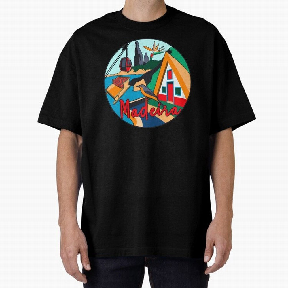 Madeira Oversized T-Shirt Feel the Trophy Chase of FIFA World Cup 2026 Spirit, Centered on England, France and Netherlands, Cristiano Ronaldo, Supporter Pride, Iconic Celebrations, Legendary Names and Global Match Day Energy; Built for Supporters