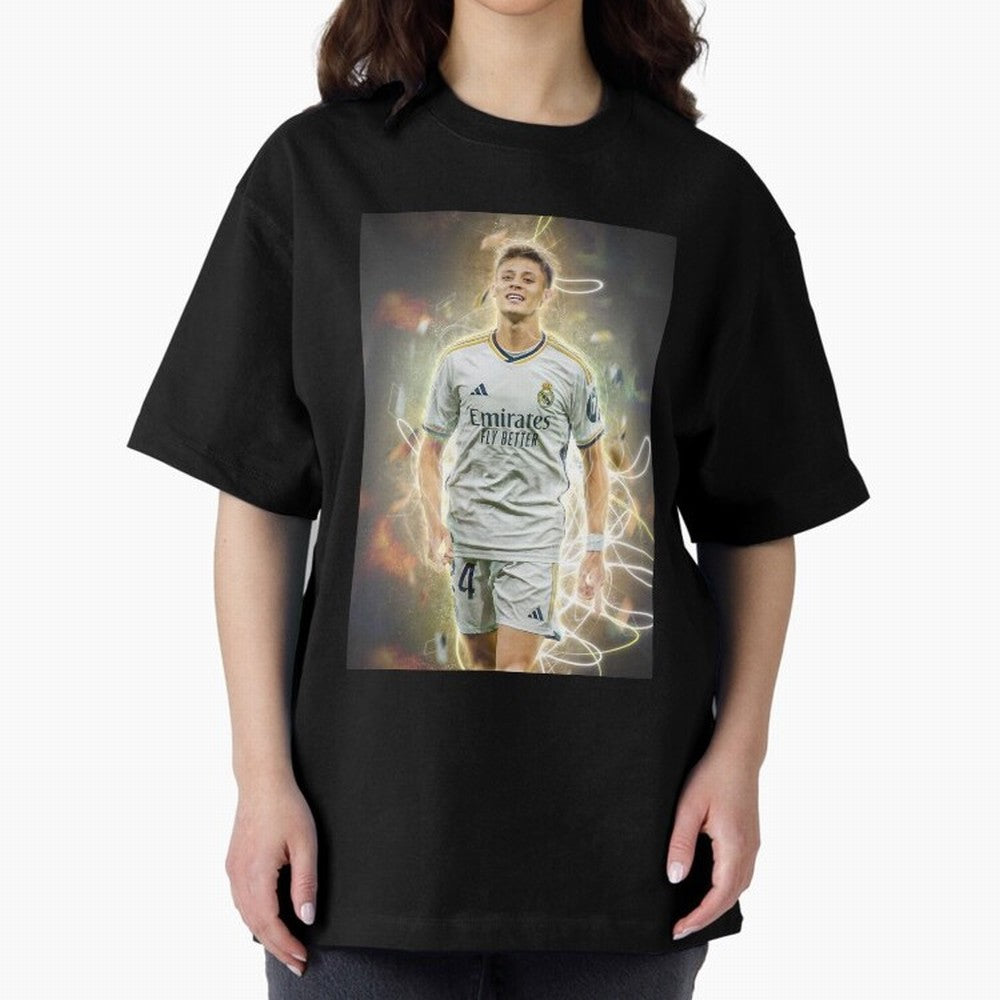 Arda Guler Oversized T-Shirt Keep the Legacy of FIFA World Cup 2026 Highlighting CR7 and Messi, Brazil, Portugal and Argentina Energy, Game Day Rituals, Football Legends, Country Pride and the Road to the Final; Made for Die Hard Supporters, Soccer